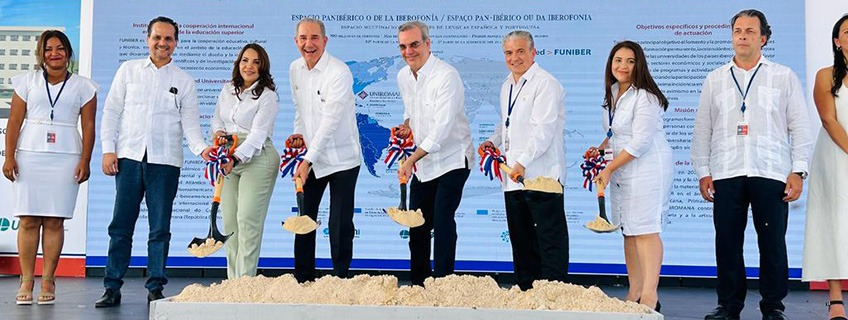 Presidente Abinader da «el primer picazo» de UNIROMANA, impulsada por FUNIBER