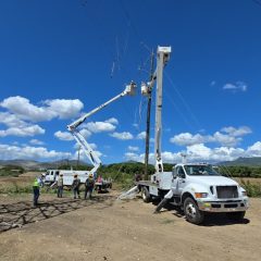 Concluyen desvío de línea eléctrica de 138 kV para avanzar en la Circunvalación de Navarrete